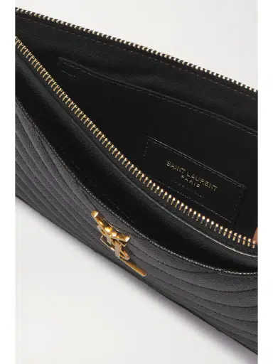 Saint Laurent Monogramme Quilted Textured-leather Pouch | Thumbnail 5 Saint Laurent Monogramme Quilted Textured-leather Pouch | Thumbnail 5