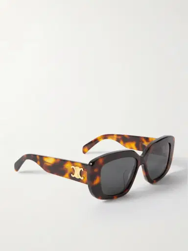 CELINE Eyewear Triomphe Rectangular-frame Tortoiseshell Acetate Sunglasses | Thumbnail 3 CELINE Eyewear Triomphe Rectangular-frame Tortoiseshell Acetate Sunglasses | Thumbnail 3