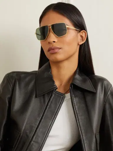 CELINE Eyewear Oversized Aviator-style Gold-tone Sunglasses | Thumbnail 2 CELINE Eyewear Oversized Aviator-style Gold-tone Sunglasses | Thumbnail 2