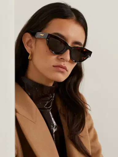 Bottega Veneta Eyewear Injection Cat-eye Tortoiseshell Acetate Sunglasses | Thumbnail 2 Bottega Veneta Eyewear Injection Cat-eye Tortoiseshell Acetate Sunglasses | Thumbnail 2