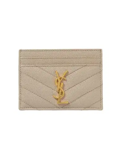 Saint Laurent Monogramme Quilted Textured-leather Cardholder | Thumbnail 1 Saint Laurent Monogramme Quilted Textured-leather Cardholder | Thumbnail 1