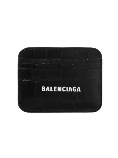 Balenciaga Cash Printed Croc-effect Leather Cardholder | Thumbnail 1 Balenciaga Cash Printed Croc-effect Leather Cardholder | Thumbnail 1