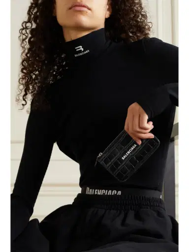 Balenciaga Cash Printed Croc-effect Leather Cardholder | Thumbnail 2 Balenciaga Cash Printed Croc-effect Leather Cardholder | Thumbnail 2