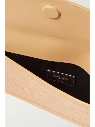 Saint Laurent Uptown Leather-trimmed Raffia Pouch | Thumbnail 5 Saint Laurent Uptown Leather-trimmed Raffia Pouch | Thumbnail 5