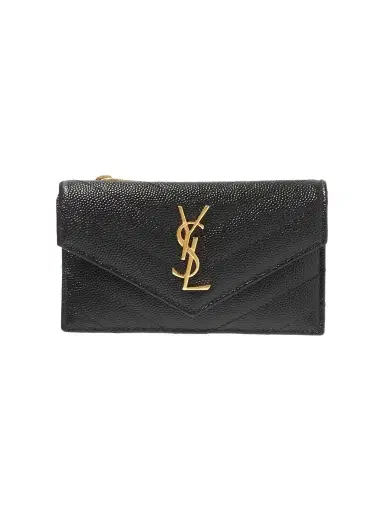 Saint Laurent Monogramme Quilted Textured-leather Wallet | Thumbnail 1 Saint Laurent Monogramme Quilted Textured-leather Wallet | Thumbnail 1