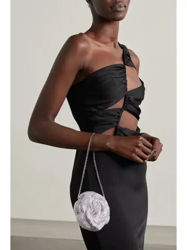 Judith Leiber Couture Rose Desiree Crystal-embellished Silver-tone Clutch | Thumbnail 6 Judith Leiber Couture Rose Desiree Crystal-embellished Silver-tone Clutch | Thumbnail 6