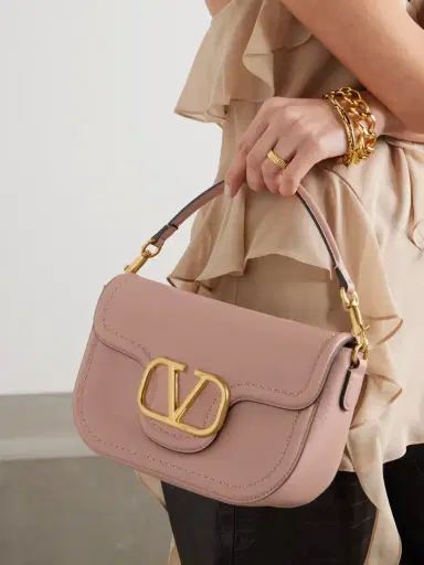 Valentino Garavani Locò Embellished Textured-leather Shoulder Bag | Thumbnail 2 Valentino Garavani Locò Embellished Textured-leather Shoulder Bag | Thumbnail 2
