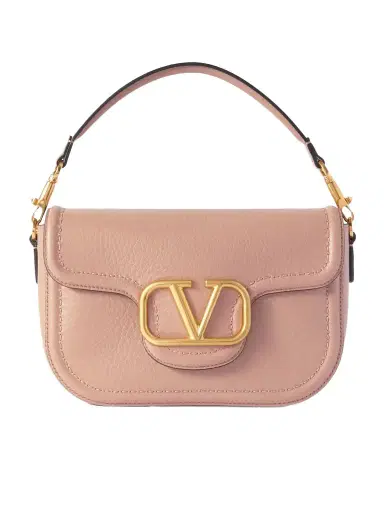 Valentino Garavani Locò Embellished Textured-leather Shoulder Bag | Thumbnail 1 Valentino Garavani Locò Embellished Textured-leather Shoulder Bag | Thumbnail 1