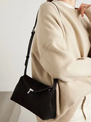 TOTEME T-lock Suede Clutch | Thumbnail 2 TOTEME T-lock Suede Clutch | Thumbnail 2