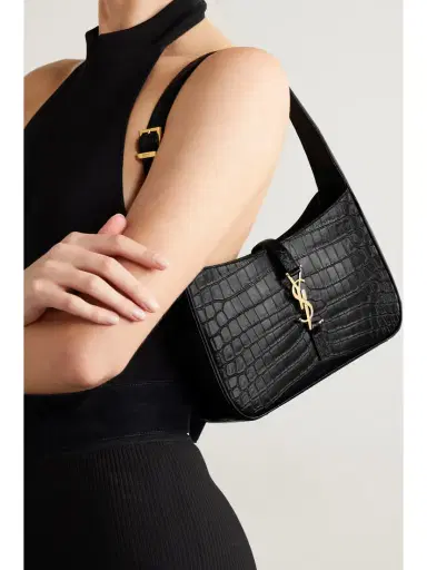 Saint Laurent Le 5 À 7 Croc-effect Leather Shoulder Bag | Thumbnail 2 Saint Laurent Le 5 À 7 Croc-effect Leather Shoulder Bag | Thumbnail 2