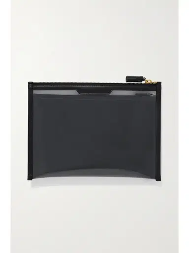 Anya Hindmarch Safe Deposit Leather-trimmed Pvc Pouch | Thumbnail 2 Anya Hindmarch Safe Deposit Leather-trimmed Pvc Pouch | Thumbnail 2