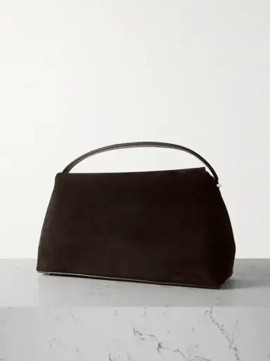 TOTEME T-lock Suede Shoulder Bag | Thumbnail 3 TOTEME T-lock Suede Shoulder Bag | Thumbnail 3