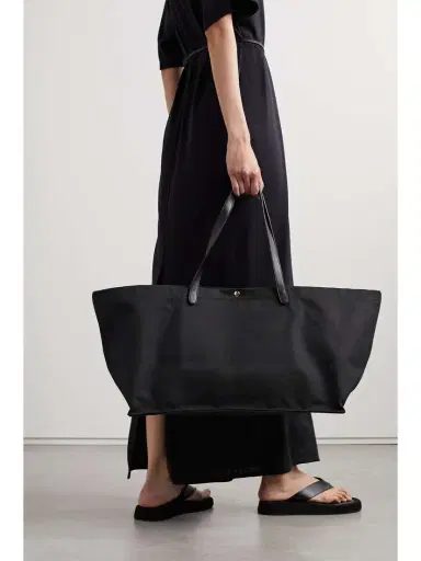 The Row Idaho Xl Leather-trimmed Cotton-twill Tote | Thumbnail 2 The Row Idaho Xl Leather-trimmed Cotton-twill Tote | Thumbnail 2
