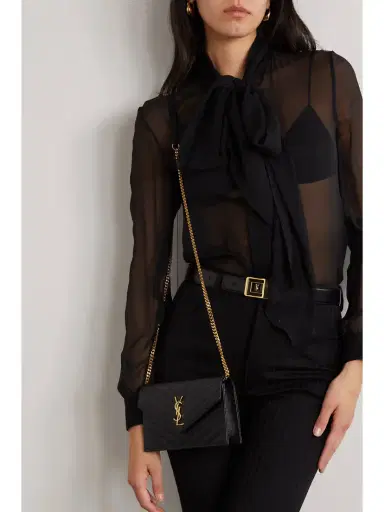 Saint Laurent Cassandre Matelassé Textured-leather Chain Wallet | Thumbnail 6 Saint Laurent Cassandre Matelassé Textured-leather Chain Wallet | Thumbnail 6