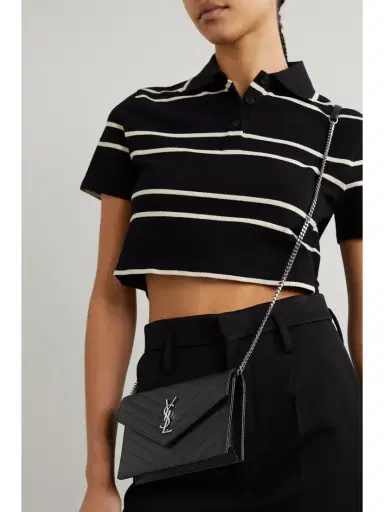 Saint Laurent Cassandre Matelassé Textured-leather Chain Wallet | Thumbnail 2 Saint Laurent Cassandre Matelassé Textured-leather Chain Wallet | Thumbnail 2