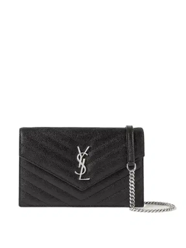 Saint Laurent Cassandre Matelassé Textured-leather Chain Wallet | Thumbnail 1 Saint Laurent Cassandre Matelassé Textured-leather Chain Wallet | Thumbnail 1
