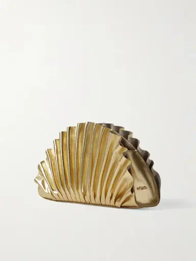 Cult Gaia Nala Ruched Metallic Leather Clutch | Thumbnail 3 Cult Gaia Nala Ruched Metallic Leather Clutch | Thumbnail 3