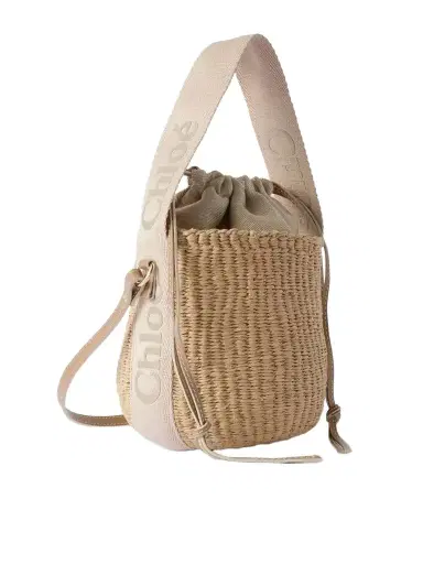 Chloé Woody Small Leather-trimmed Raffia Basket Bag | Thumbnail 1 Chloé Woody Small Leather-trimmed Raffia Basket Bag | Thumbnail 1