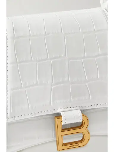 Balenciaga Hourglass Small Glossed Croc-effect Leather Tote | Thumbnail 4 Balenciaga Hourglass Small Glossed Croc-effect Leather Tote | Thumbnail 4