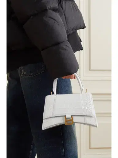 Balenciaga Hourglass Small Glossed Croc-effect Leather Tote | Thumbnail 6 Balenciaga Hourglass Small Glossed Croc-effect Leather Tote | Thumbnail 6