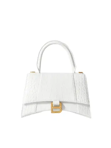 Balenciaga Hourglass Small Glossed Croc-effect Leather Tote | Thumbnail 1 Balenciaga Hourglass Small Glossed Croc-effect Leather Tote | Thumbnail 1