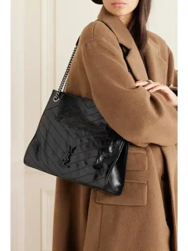 Saint Laurent Niki Medium Quilted Crinkled-leather Tote | Thumbnail 2 Saint Laurent Niki Medium Quilted Crinkled-leather Tote | Thumbnail 2