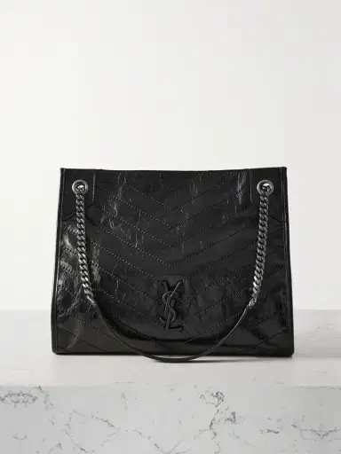 Saint Laurent Niki Medium Quilted Crinkled-leather Tote | Thumbnail 1 Saint Laurent Niki Medium Quilted Crinkled-leather Tote | Thumbnail 1