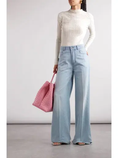 Bottega Veneta Ribbed Pointelle-knit Cotton-blend Sweater | Thumbnail 3 Bottega Veneta Ribbed Pointelle-knit Cotton-blend Sweater | Thumbnail 3