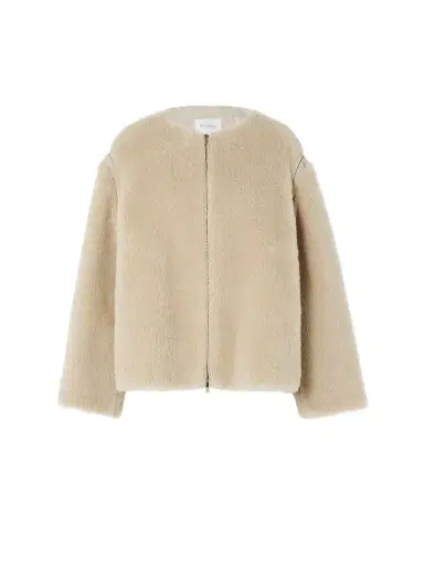 Max Mara Panno Grosgrain-trimmed Alpaca, Wool And Silk-blend Fleece Jacket | Thumbnail 1 Max Mara Panno Grosgrain-trimmed Alpaca, Wool And Silk-blend Fleece Jacket | Thumbnail 1
