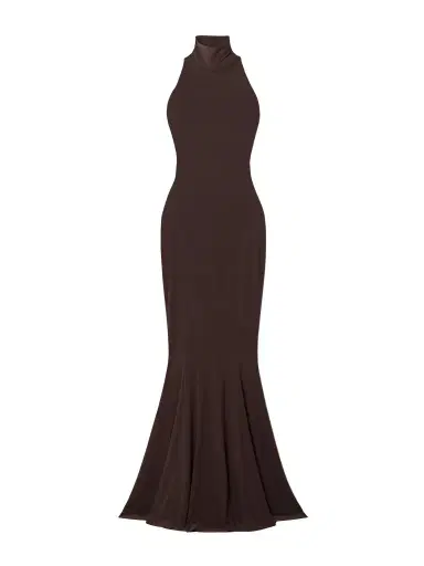 Norma Kamali Stretch-jersey Turtleneck Gown | Thumbnail 1 Norma Kamali Stretch-jersey Turtleneck Gown | Thumbnail 1