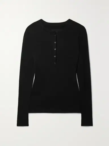 Nili Lotan Jordan Ribbed Cotton-jersey Top | Thumbnail 2 Nili Lotan Jordan Ribbed Cotton-jersey Top | Thumbnail 2