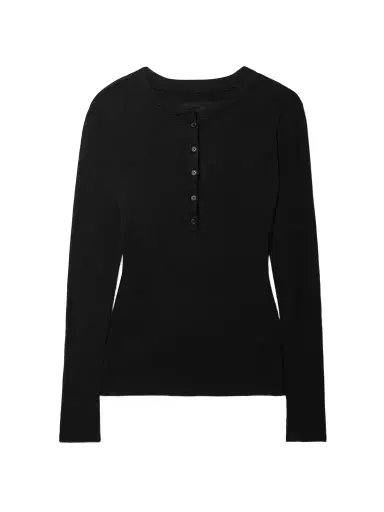 Nili Lotan Jordan Ribbed Cotton-jersey Top | Thumbnail 1 Nili Lotan Jordan Ribbed Cotton-jersey Top | Thumbnail 1