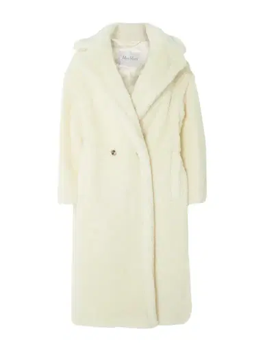 Max Mara Tedgirl Double-breasted Alpaca, Wool And Silk-blend Coat - Ivory | Thumbnail 1 Max Mara Tedgirl Double-breasted Alpaca, Wool And Silk-blend Coat - Ivory | Thumbnail 1