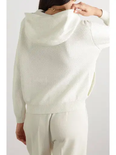 Loro Piana Open-knit Cotton Hoodie | Thumbnail 5 Loro Piana Open-knit Cotton Hoodie | Thumbnail 5