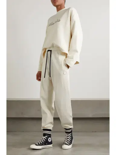 Moncler Striped Tapered Cotton-blend Jersey Track Pants | Thumbnail 3 Moncler Striped Tapered Cotton-blend Jersey Track Pants | Thumbnail 3