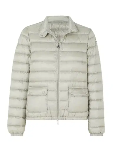 Moncler Lans Quilted Metallic Shell Down Jacket - Silver | Thumbnail 1 Moncler Lans Quilted Metallic Shell Down Jacket - Silver | Thumbnail 1
