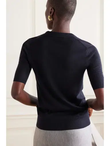 Gabriela Hearst Frank Cashmere And Silk-blend Polo Shirt | Thumbnail 5 Gabriela Hearst Frank Cashmere And Silk-blend Polo Shirt | Thumbnail 5