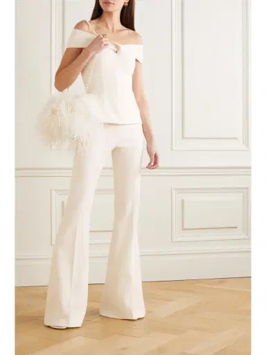 Safiyaa Halluana Stretch-crepe Flared Pants | Thumbnail 2 Safiyaa Halluana Stretch-crepe Flared Pants | Thumbnail 2