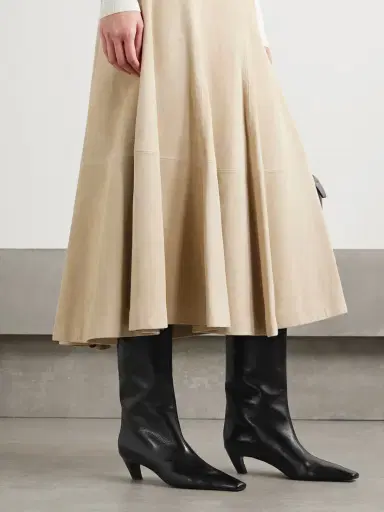 Khaite Davis Leather Knee Boots | Thumbnail 3 Khaite Davis Leather Knee Boots | Thumbnail 3