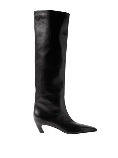 Khaite Davis Leather Knee Boots | Thumbnail 1 Khaite Davis Leather Knee Boots | Thumbnail 1