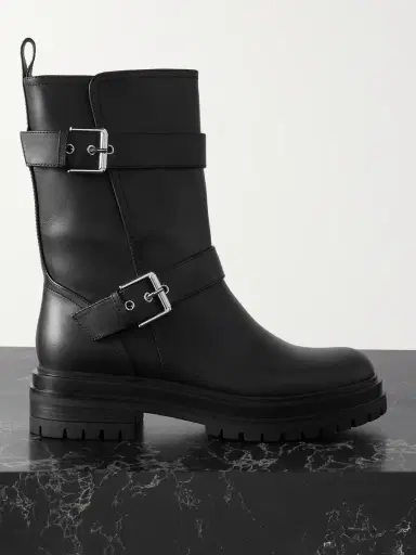 Gianvito Rossi Buckled Leather Boots - Black | Thumbnail 1 Gianvito Rossi Buckled Leather Boots - Black | Thumbnail 1