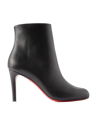 Christian Louboutin Pumppie 85 Leather Ankle Boots - Black | Thumbnail 1 Christian Louboutin Pumppie 85 Leather Ankle Boots - Black | Thumbnail 1