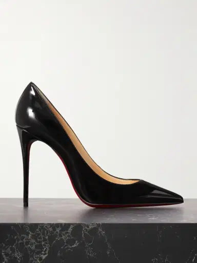 Christian Louboutin Kate 100 Patent-leather Pumps - Black | Thumbnail 1 Christian Louboutin Kate 100 Patent-leather Pumps - Black | Thumbnail 1