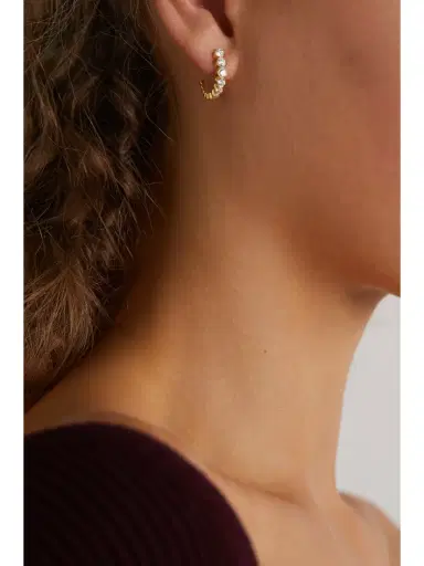 Sophie Bille Brahe Boucle Ensemble 18-karat Gold Diamond Single Hoop Earring | Thumbnail 2 Sophie Bille Brahe Boucle Ensemble 18-karat Gold Diamond Single Hoop Earring | Thumbnail 2