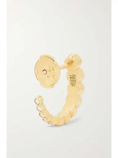Sophie Bille Brahe Boucle Ensemble 18-karat Gold Diamond Single Hoop Earring | Thumbnail 4 Sophie Bille Brahe Boucle Ensemble 18-karat Gold Diamond Single Hoop Earring | Thumbnail 4