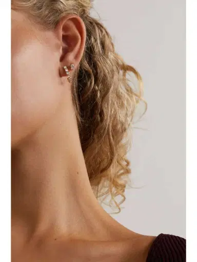 Sophie Bille Brahe Boucle Ensemble 18-karat Gold Diamond Single Hoop Earring | Thumbnail 6 Sophie Bille Brahe Boucle Ensemble 18-karat Gold Diamond Single Hoop Earring | Thumbnail 6