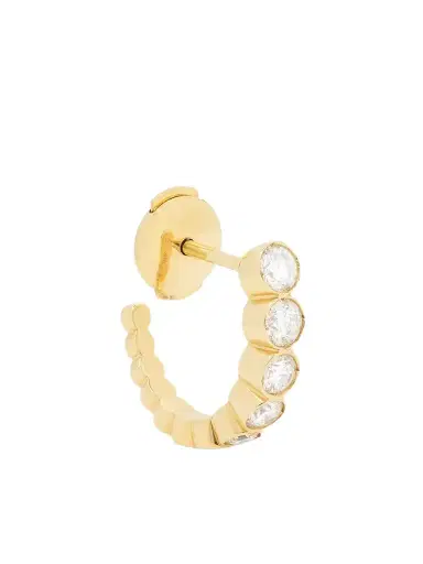 Sophie Bille Brahe Boucle Ensemble 18-karat Gold Diamond Single Hoop Earring | Thumbnail 1 Sophie Bille Brahe Boucle Ensemble 18-karat Gold Diamond Single Hoop Earring | Thumbnail 1