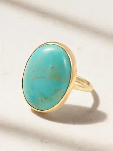 Melissa Joy Manning Kingman 14-karat Recycled Gold Turquoise Ring | Thumbnail 1 Melissa Joy Manning Kingman 14-karat Recycled Gold Turquoise Ring | Thumbnail 1
