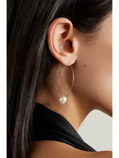 Mizuki Medium 14-karat Gold Pearl Earrings | Thumbnail 2 Mizuki Medium 14-karat Gold Pearl Earrings | Thumbnail 2
