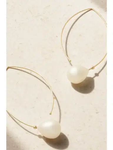 Mizuki Medium 14-karat Gold Pearl Earrings | Thumbnail 3 Mizuki Medium 14-karat Gold Pearl Earrings | Thumbnail 3